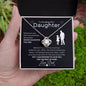 To My Beautiful Daughter Necklace - Believe in Yourself 14K White Gold Finish / Standard Box Jewelry Giftinum