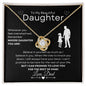 To My Beautiful Daughter Necklace - Believe in Yourself 14K White Gold Finish / Standard Box Jewelry Giftinum