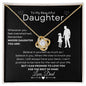 To My Beautiful Daughter Necklace - Believe in Yourself 18K Yellow Gold Finish / Standard Box Jewelry Giftinum