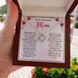 To My Beautiful Mom - Taught me from right and wrong 14K White Gold Finish / Luxury Box w/LED Light Jewelry Giftinum