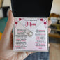To My Beautiful Mom - Taught me from right and wrong 14K White Gold Finish / Standard Box Jewelry Giftinum