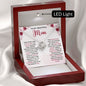 To My Beautiful Mom - Taught me from right and wrong 14K White Gold Finish / Luxury Box w/LED Light Jewelry Giftinum