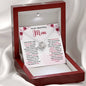 To My Beautiful Mom - Taught me from right and wrong 14K White Gold Finish / Luxury Box w/LED Light Jewelry Giftinum