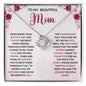 To My Beautiful Mom - Taught me from right and wrong 14K White Gold Finish / Luxury Box w/LED Light Jewelry Giftinum