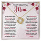 To My Beautiful Mom - Taught me from right and wrong 14K White Gold Finish / Luxury Box w/LED Light Jewelry Giftinum