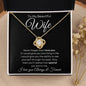 To My Beautiful Wife Necklace - Never Forget 18K Yellow Gold Finish / Standard Box Jewelry Giftinum