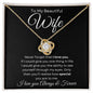 To My Beautiful Wife Necklace - Never Forget 18K Yellow Gold Finish / Standard Box Jewelry Giftinum