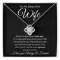 To My Beautiful Wife Necklace - Never Forget 18K Yellow Gold Finish / Standard Box Jewelry Giftinum