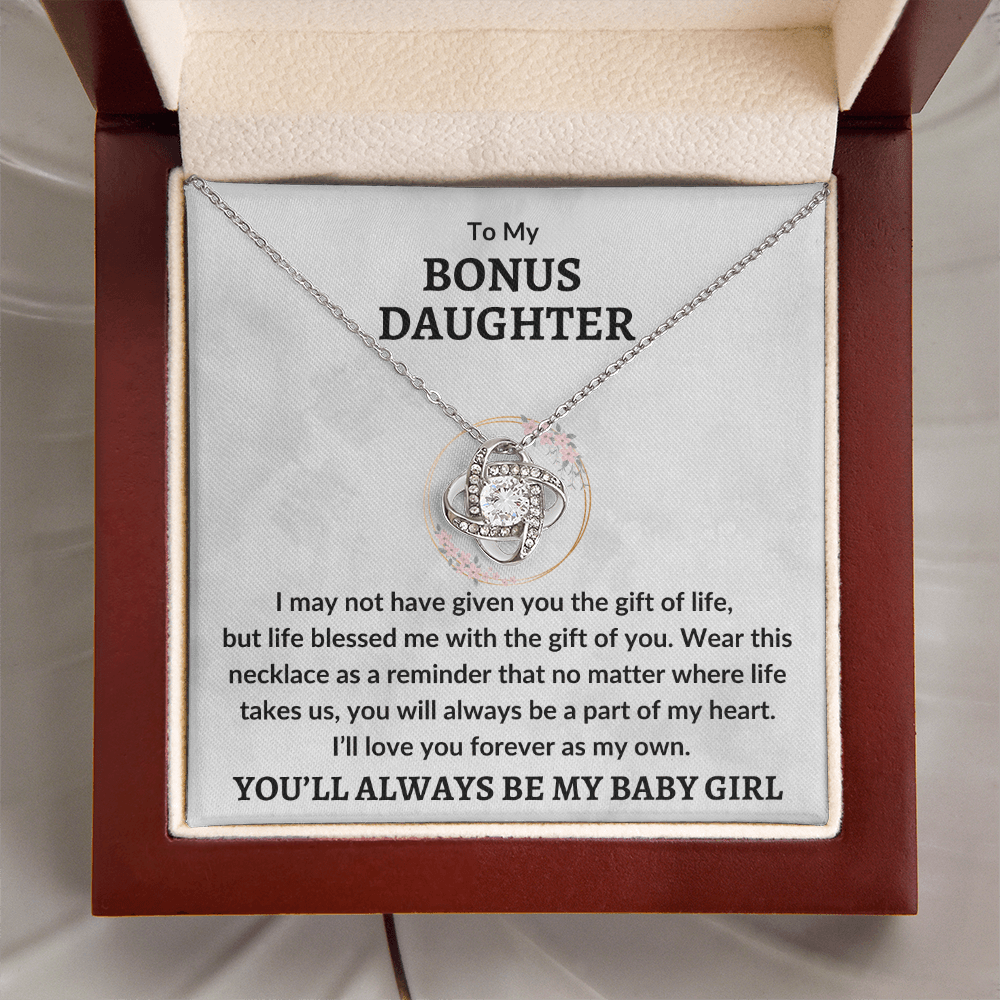 To My Bonus Daughter - Always my baby girl 14K White Gold Finish / Standard Box Jewelry Giftinum