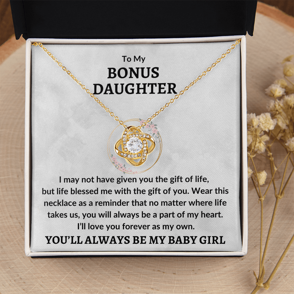To My Bonus Daughter - Always my baby girl 14K White Gold Finish / Standard Box Jewelry Giftinum