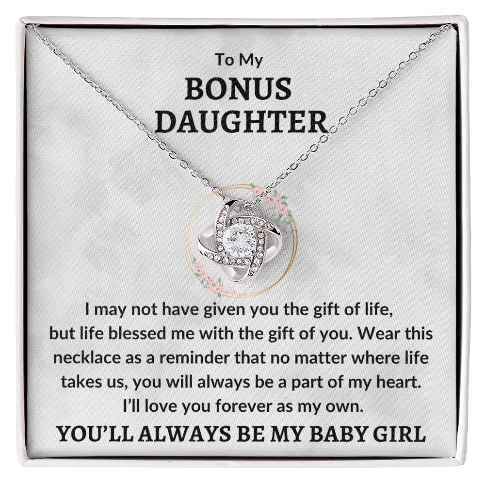 To My Bonus Daughter - Always my baby girl 14K White Gold Finish / Standard Box Jewelry Giftinum