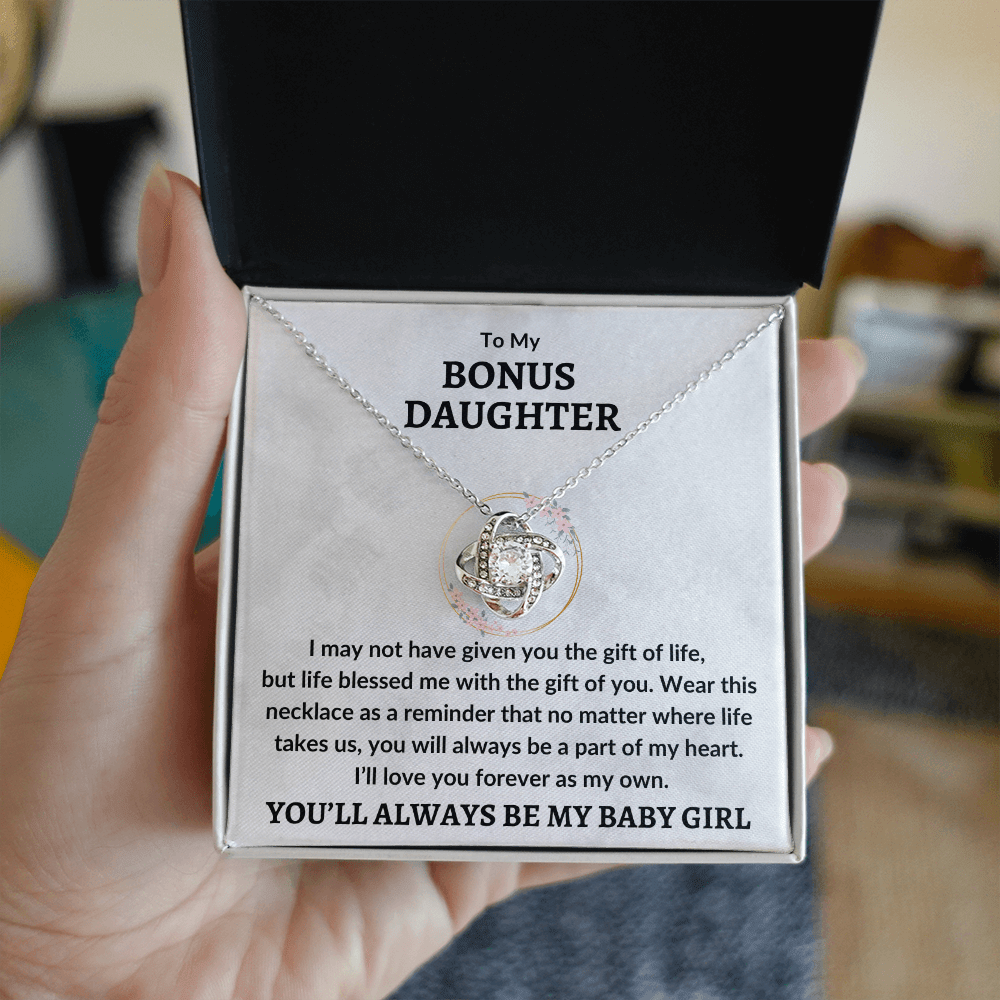 To My Bonus Daughter - Always my baby girl 14K White Gold Finish / Standard Box Jewelry Giftinum
