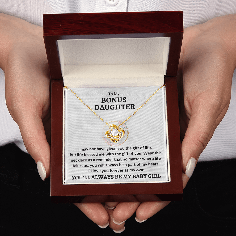 To My Bonus Daughter - Always my baby girl 14K White Gold Finish / Standard Box Jewelry Giftinum