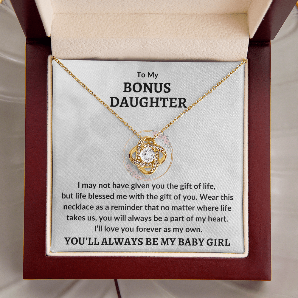To My Bonus Daughter - Always my baby girl 18K Yellow Gold Finish / Luxury Box w/LED Jewelry Giftinum