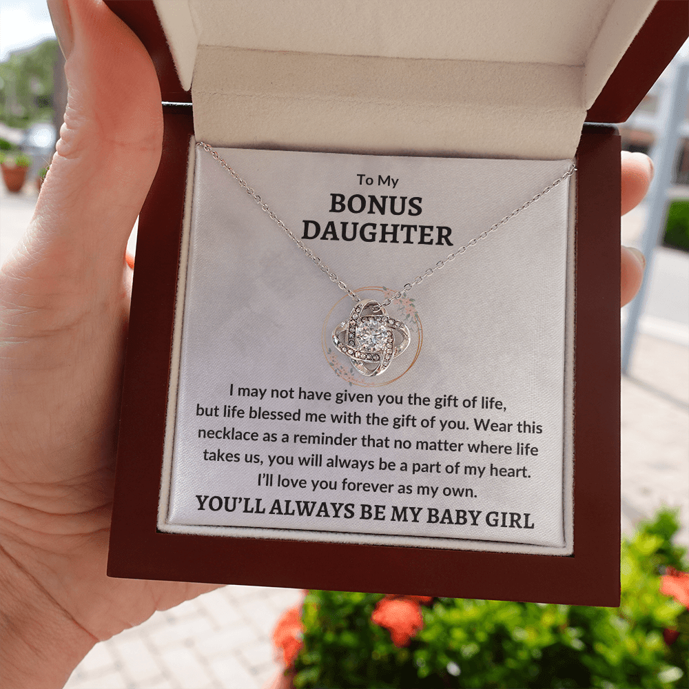 To My Bonus Daughter - Always my baby girl 14K White Gold Finish / Standard Box Jewelry Giftinum
