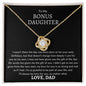 To My Bonus Daughter - Care for you as my own 18K Yellow Gold Finish / Standard Box Jewelry Giftinum