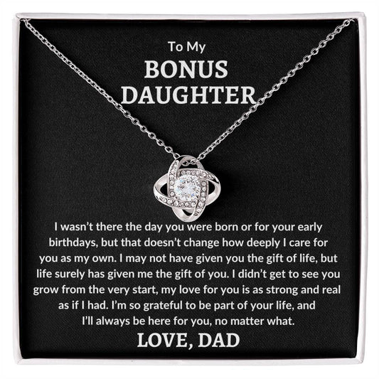To My Bonus Daughter - Care for you as my own 14K White Gold Finish / Standard Box Jewelry Giftinum