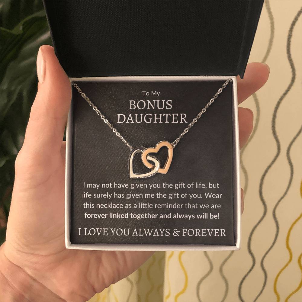 Gift of You™ - Bonus Daughter Necklace 14k White Gold Finish / Standard Box Jewelry Giftinum