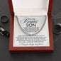 To My Bonus Son Necklace | Life Gave Me You Cuban Link Chain Stainless Steel / Luxury Box Jewelry Giftinum