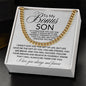 To My Bonus Son Necklace | Life Gave Me You Cuban Link Chain 14K Yellow Gold Finish / Standard Box Jewelry Giftinum