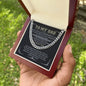 To My Dad-Always Be Loved Cuban Link Chain Stainless Steel / Luxury Box Jewelry Giftinum