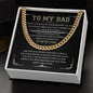 To My Dad-Always Be Loved Cuban Link Chain Stainless Steel / Standard Box Jewelry Giftinum
