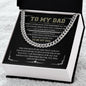 To My Dad-Always Be Loved Cuban Link Chain Stainless Steel / Standard Box Jewelry Giftinum