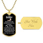 To My dad Dog tag Military Chain (Gold) / Yes Jewelry Giftinum