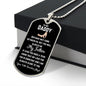 To My dad Dog tag Military Chain (Silver) / No Jewelry Giftinum