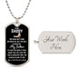 To My dad Dog tag Military Chain (Silver) / Yes Jewelry Giftinum