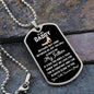 To My dad Dog tag Military Chain (Silver) / No Jewelry Giftinum