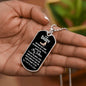 To My dad Dog tag Military Chain (Silver) / No Jewelry Giftinum
