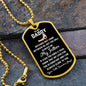 To My dad Dog tag Military Chain (Gold) / No Jewelry Giftinum