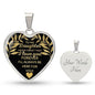 To My Daughter Gold Luxury Heart Necklace Luxury Necklace (Silver) / No Jewelry Giftinum