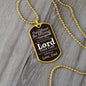 To My Daughter | Lord your God will be with you Military Chain (Gold) / No Jewelry Giftinum