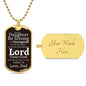 To My Daughter | Lord your God will be with you Military Chain (Silver) / No Jewelry Giftinum