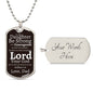 To My Daughter | Lord your God will be with you Military Chain (Silver) / Yes Jewelry Giftinum