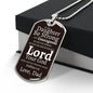 To My Daughter | Lord your God will be with you Military Chain (Silver) / No Jewelry Giftinum
