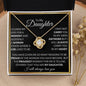 To My Daughter Necklace - I closed my eyes 18K Yellow Gold Finish / Two-Toned Box Jewelry Giftinum