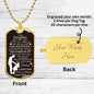 To My Daughter Necklace | Once upon a time Military Chain (Gold) / Yes Jewelry Giftinum