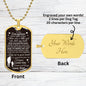 To My Daughter Necklace | There was a little girl Military Chain (Gold) / Yes Jewelry Giftinum