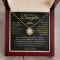 To My Daughter - Never Forget 14K White Gold Finish / Two-Toned Box Jewelry Giftinum