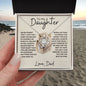 To My Daughter - Never Forget 14K White Gold Finish / Two-Toned Box Jewelry Giftinum
