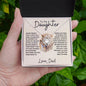 To My Daughter - Never Forget 14K White Gold Finish / Two-Toned Box Jewelry Giftinum