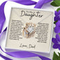 To My Daughter - Never Forget 14K White Gold Finish / Two-Toned Box Jewelry Giftinum