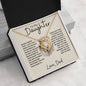 To My Daughter - Never Forget 14K White Gold Finish / Two-Toned Box Jewelry Giftinum