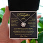 To My Daughter - Never Forget 14K White Gold Finish / Two-Toned Box Jewelry Giftinum