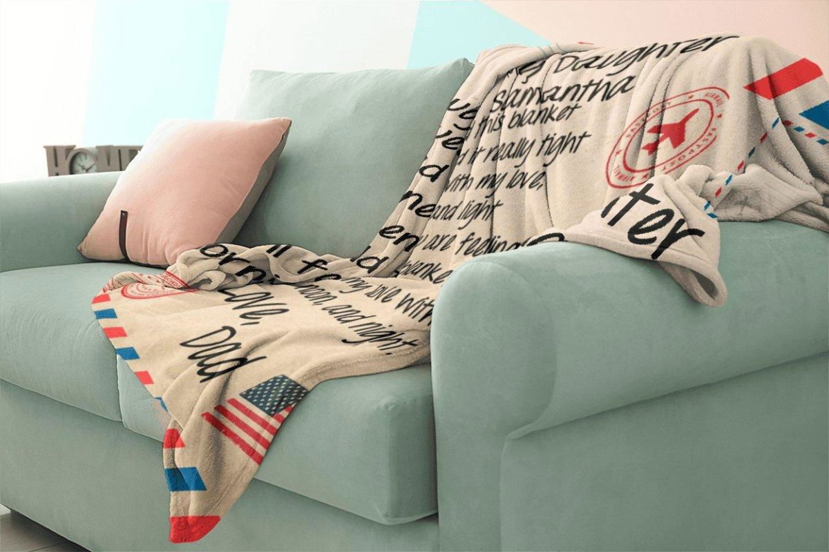 To My Daughter Personalized Blanket 50x60 Blankets Giftinum