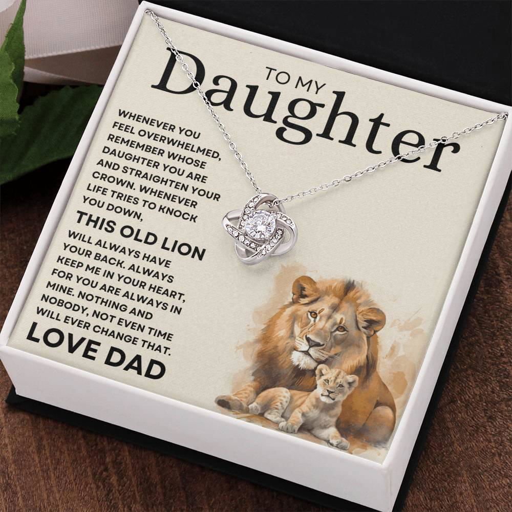 To My Daughter - This Old Lion 14K White Gold Finish / Standard Box Jewelry Giftinum