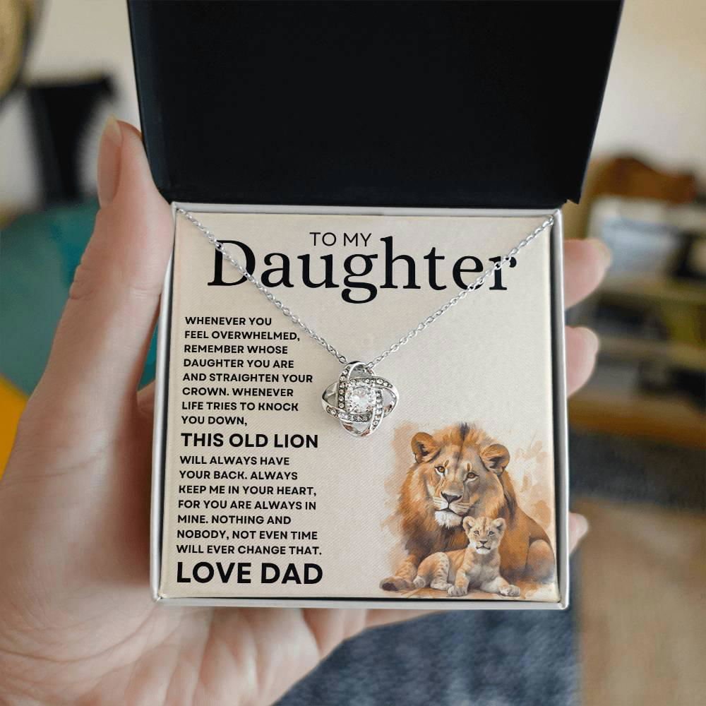 To My Daughter - This Old Lion 14K White Gold Finish / Standard Box Jewelry Giftinum